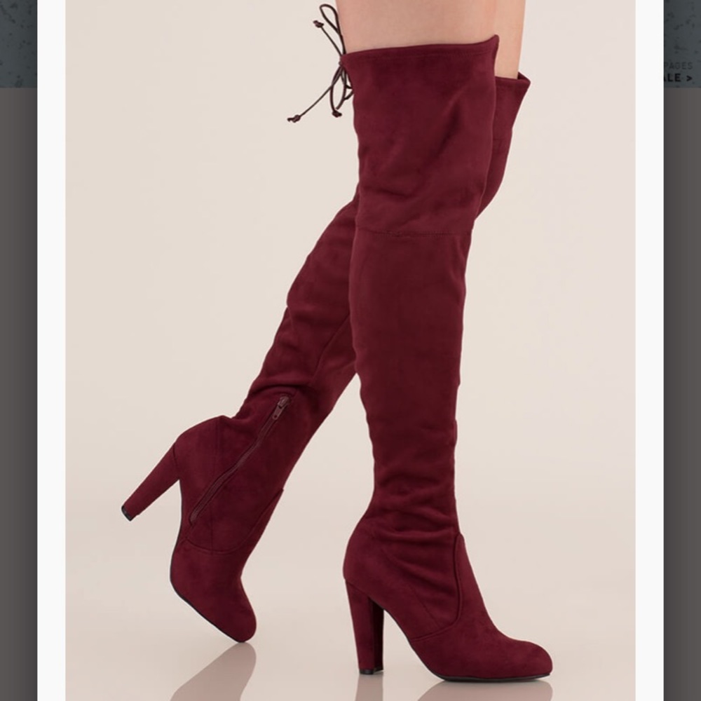 Tall Burgundy Boots